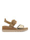 Damenplattformen Tabac Braun
