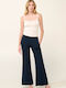 Dama Tesatura Pantaloni cu Elastic Verde