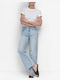 Hoch tailliert Damenjeans Light Blue
