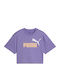 Kinderoberteile Crop Top Kurzärmelig Lila