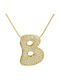 Monogram Charm Monogramm "B" aus Vergoldet Stahl