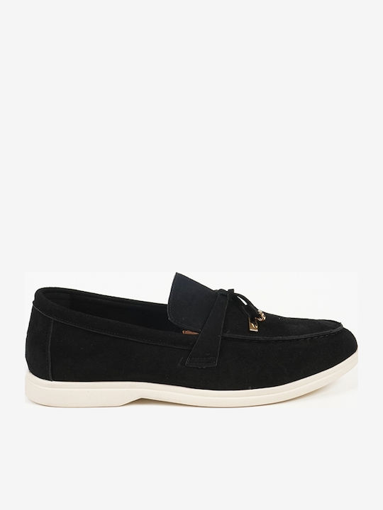 Wildleder Herren Mokassins in Schwarz Farbe