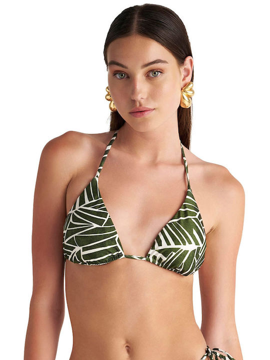 Amazon Stripes Bikini Triangle B Cup With Padding Green