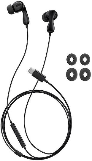 Baseus Encok Cz20 In-Ear Freisprecheinrichtung Kopfhörer mit Stecker USB-C Schwarz