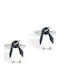 Silver Black Penguin Cufflinks