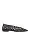 Damen-Ballerinas aus Leder Black