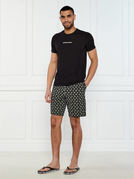 Emporio Armani Men's Summer Pajamas Set Black