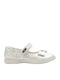 Kids Ballerinas with Hoop & Loop Closure White