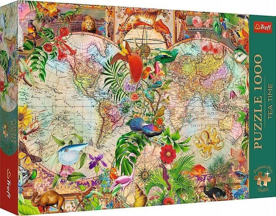 Puzzle 1000 Premplus Harta Antică Ceai...12077