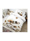 Cotton Club Conținut set Husă de pilotă pentru copii Single cu față de pernă Bumbac Alb 160x220cm