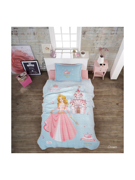 Pucioasa Set Pătură Pentru Copii Single Cu Față De Pernă Multicolor 160 Cm