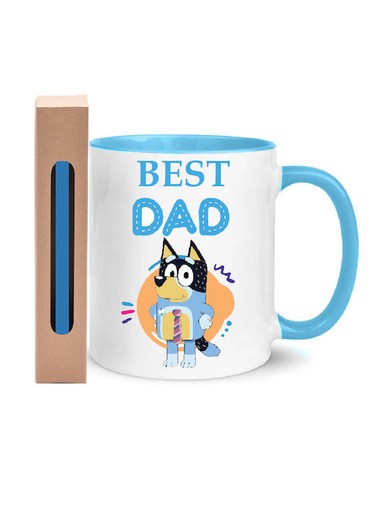 Set Lumânări de Paște Cană din Porțelan Bluey Dog 330ml Nr.5 Cel Mai Bun Tată