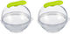 Ibili Round Silicone Ice Cube Tray Transparent 2 Pieces