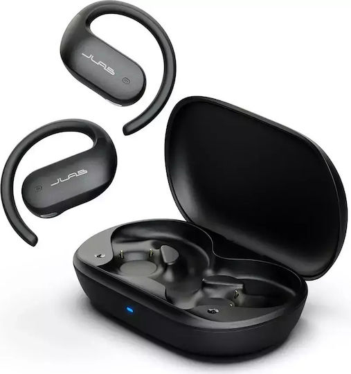 Jlab JBuds Open Sport Bluetooth-Freisprecheinrichtung Kopfhörer mit Schweißresistenz und Ladeetui Schwarz