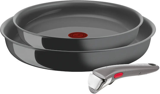 Tefal Ingenio Renew Σετ Τηγάνια Grey με Αντικολλητική Επίστρωση 2τμχ