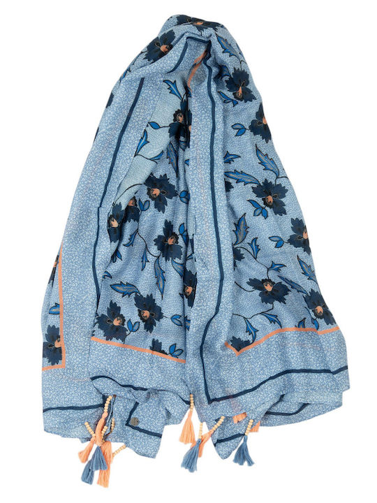 Yolet Women's Wool Scarf Light Blue