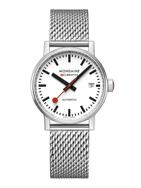 Mondaine Ρολόι Αυτόματο με Μεταλλικό Μπρασελέ Mondaine Ρολόι Αυτόματο με Μεταλλικό Μπρασελέ