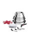 Tefal Ingenio Cook Eat Cookware Set of Stainless Steel with Non-stick Coating Silver 15pcs