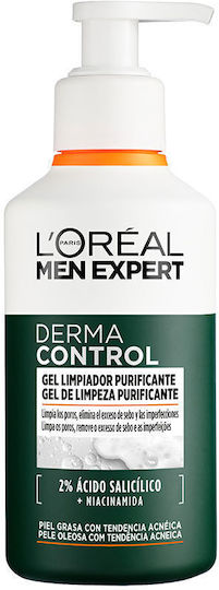 L'Oreal Paris Men Expert Derma Control Gel Καθαρισμού Προσώπου 260ml