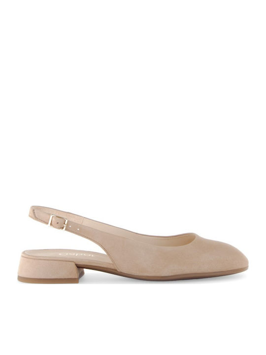 Gabor Leather Beige Heels with Strap