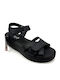 Flache Sandalen für Damen Anatomisch in Schwarz Farbe