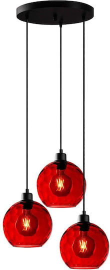 Opviq Benek Pendant Light Red 44x44x120cm