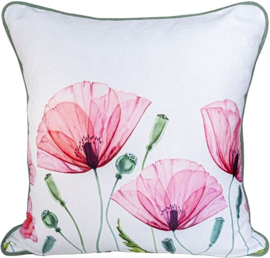 Lenjerii Deosebite Διακοσμητική Μαξιλαροθήκη Poppies 45x45εκ.