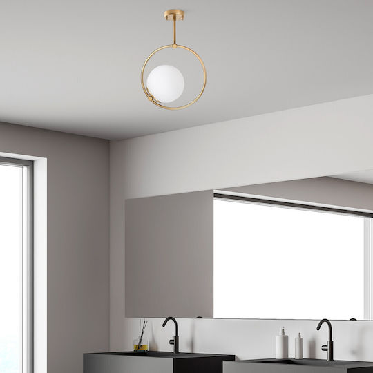 Opviq Dolunay Pendant Light Yellow with Socket E27 26x15x39cm
