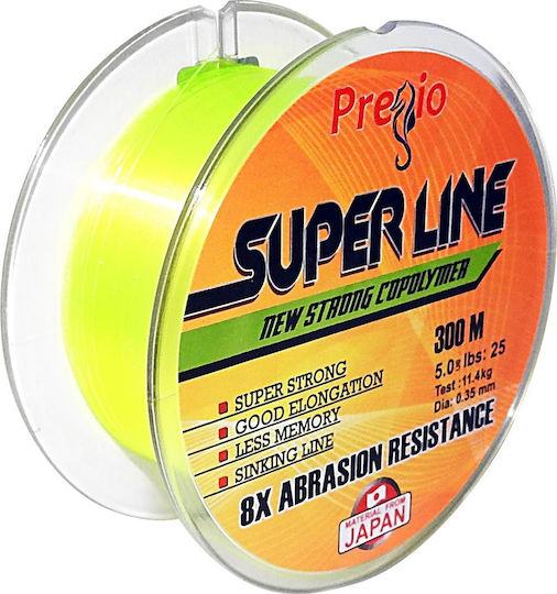 Angelschnur Pregio Super Line 300m Gelb 0,30mm