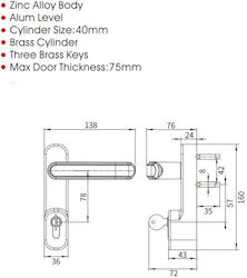Arte Locks 012 Bar Dk331 Arte Locks 012 Bar Dk331