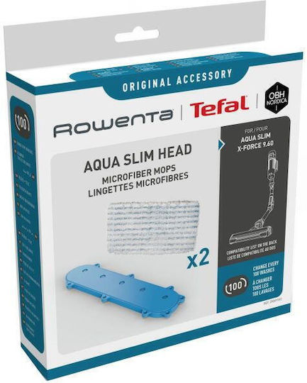 Rowenta Set 2 Microfiber Mops Rowenta Zr009502 Aqua Slim Cleaning Head Rowenta X-force Flex 9.60 Rh20xx Vacuum Cleaner