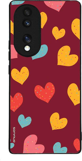 Sonique Heart Serie Hülle für Honor 70 5G Bordeaux