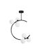 Opviq Luminar Ceiling Mount Light 65cm Black with Socket G9