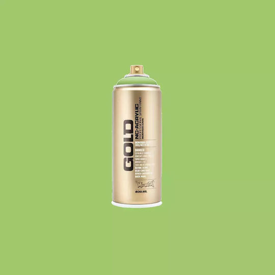 Montana Cans Spray Paint Acrylic with Metallic Effect Gold G6020 Green Apple 400ml