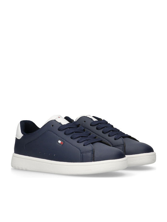 Cut Lace-up Kids Sneakers Blue