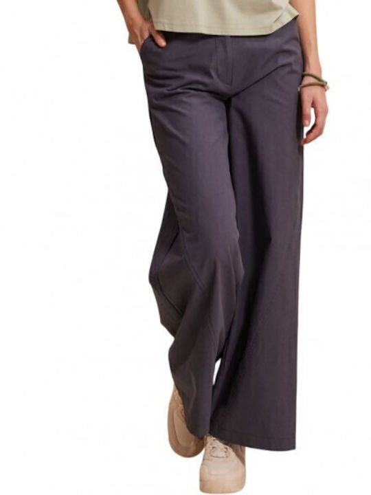 Liu Jo Women's High-waisted Cotton Trousers with Elastic