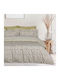 Das Home 1692 Cuvertură Extra-dublu Bumbac Olive, Taupe 230x250cm