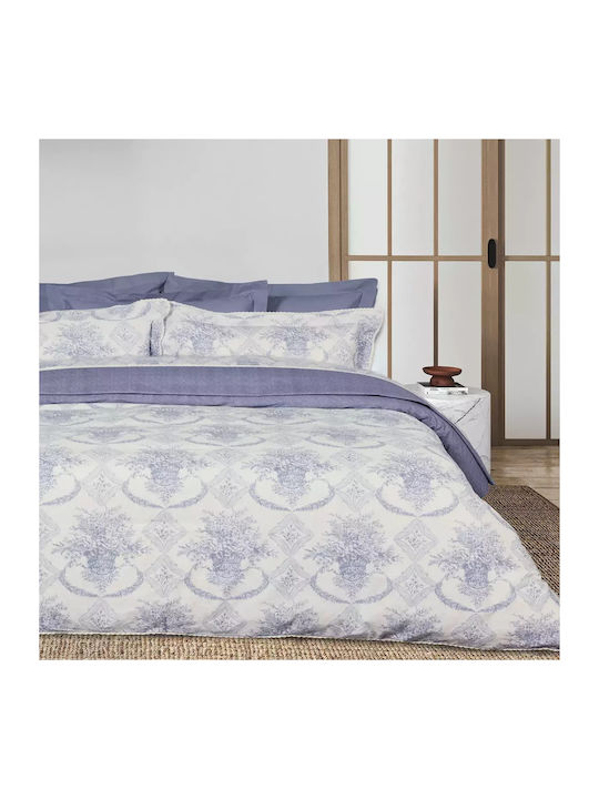 Das Home 1696 Cuvertură Extra-dublu Bumbac Blue...