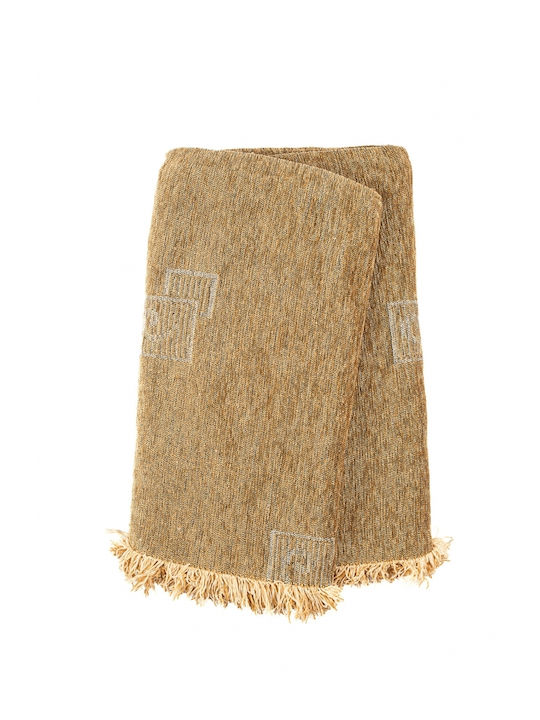 Sunshine Ριχτάρι Πολυθρόνας Chenille 180x180εκ. Beige 141-43-9