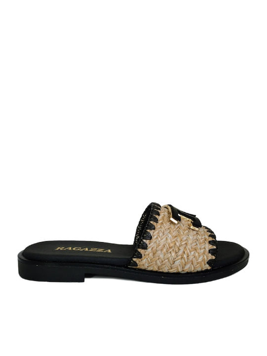 Leather Women's Anatomic Sandals Black/Beige