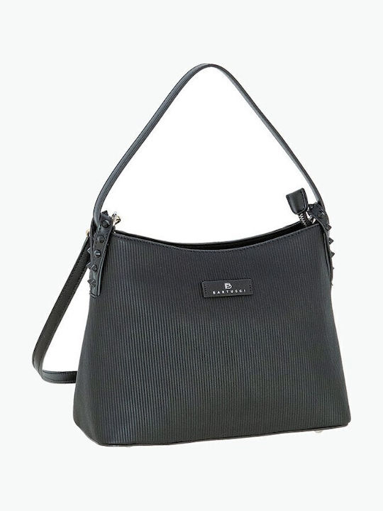 Leather Women's Shoulder Crossbody Handbag Black