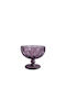 36cl Eisschüssel Rund Glas Lila mit Durchmesser 12.2cm