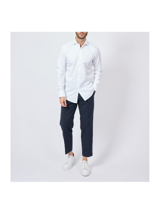 Boss Long-sleeved Cotton Shirt White