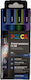 Uni-Ball Permanent Markers 1.3mm Multicolour 4pcs