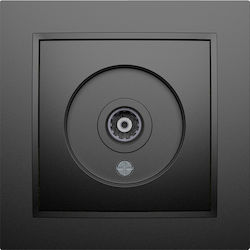 Illuminon Alfa Schwarz TV-Durchgangsdose Illuminon Alfa Schwarz TV-Durchgangsdose