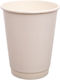Tefaco Einwegbecher Papier Weiß 300ml