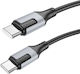 Borofone USB 2.0 Cable USB-C Male - USB-C 60W White 1m