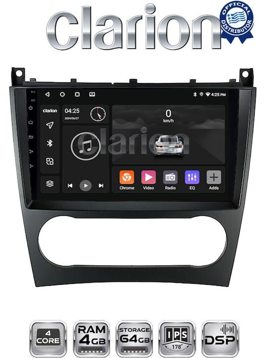 Clarion Auto-Audiosystem für Mercedes-Benz C Klasse / CLC Klasse 2004>2008 (Bluetooth/USB/WiFi/GPS/Apple-Carplay/Android-Auto)