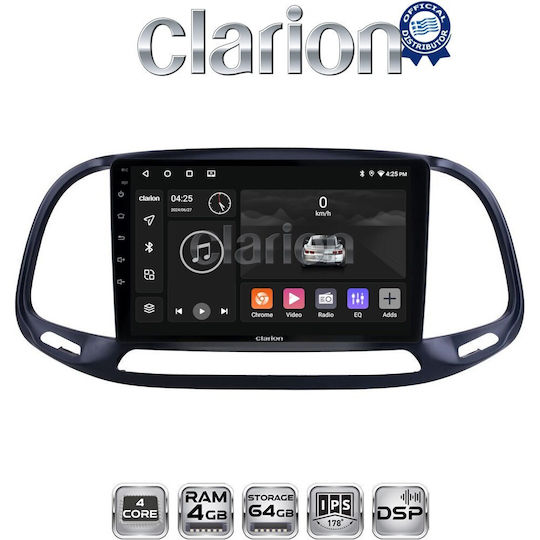 Clarion Ηχοσύστημα Αυτοκινήτου για Opel Combo Fiat Doblo 2015 > 2018 (Bluetooth/USB/WiFi/GPS/Apple-Carplay/Android-Auto)