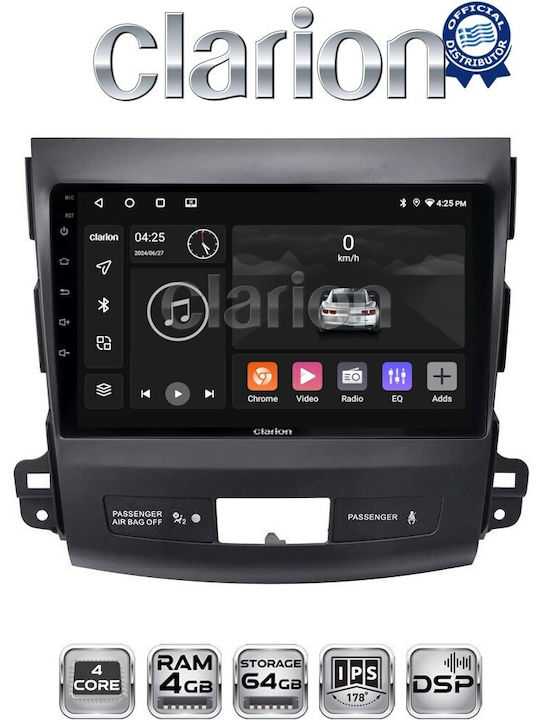 Clarion Sistem Audio Auto pentru Peugeot 4007 Mitsubishi Outlander 2006>2012 (Bluetooth/USB/WiFi/GPS/Apple-Carplay/Android-Auto)